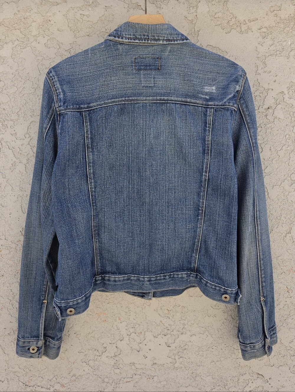 Vintage Polo Jeans Co.Ralph Lauren Distressed Rocker Denim Jean Jacket 20.5X22.5 - Picture 13 of 16
